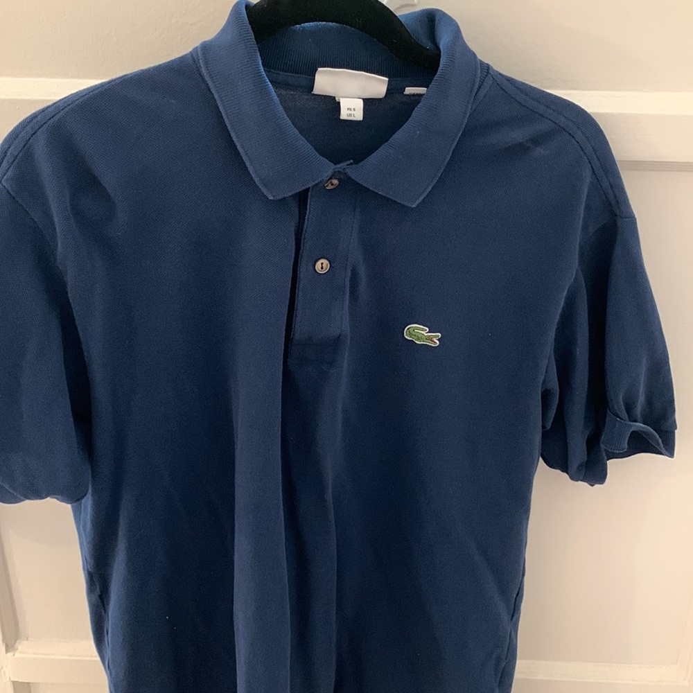 Lacoste mens blue polo shirt, large/5